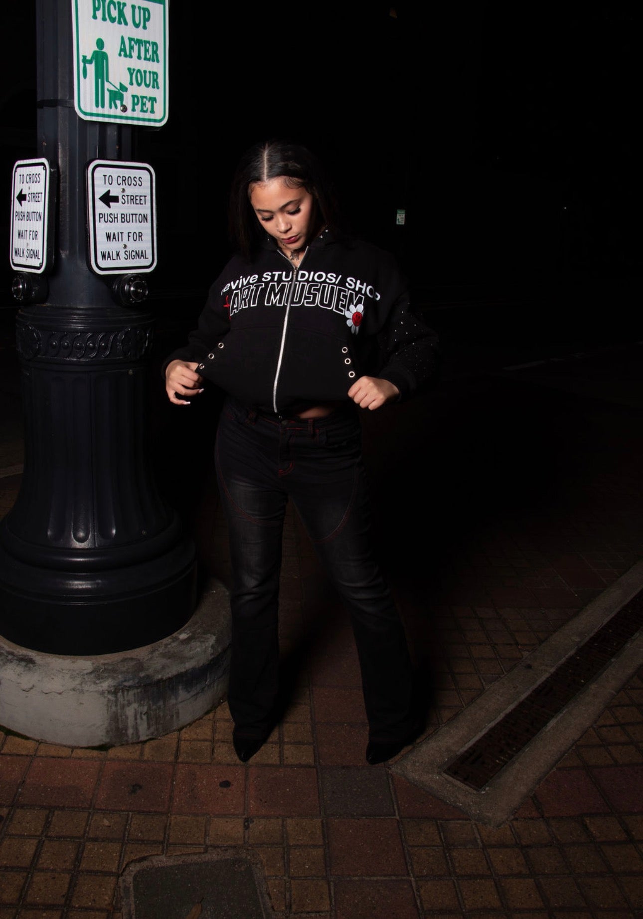 revive apparel crop zip up