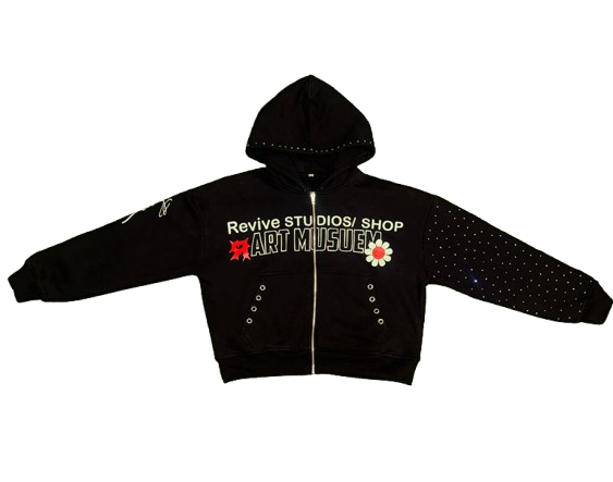 revive apparel crop zip up